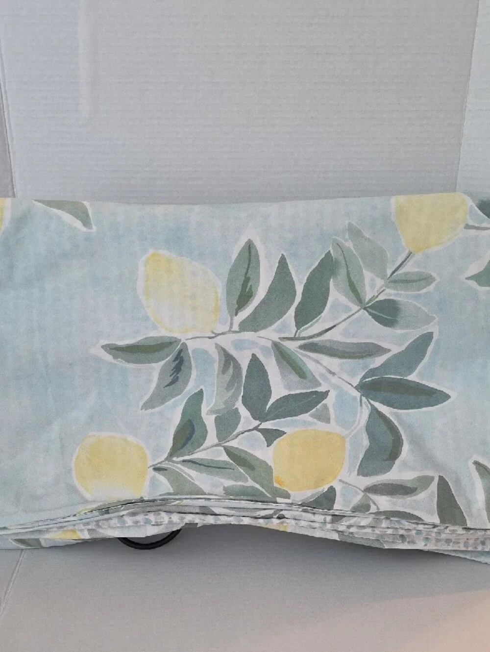 Pottery Barn Rebecca Atwood Lemon & Leaf Organic Cotton King Duvet Cover
